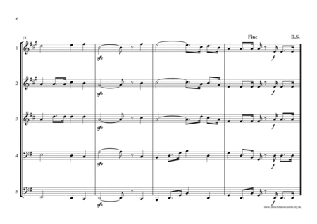 St. Martin National Anthem for Brass Quintet image number null