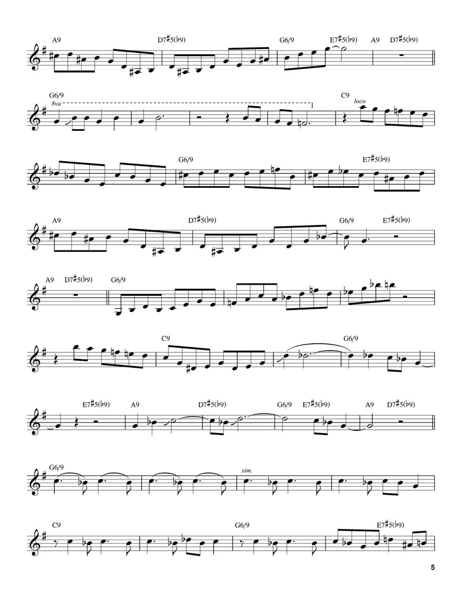 Blues In The Closet Alto Saxophone scores gallery preview page 5