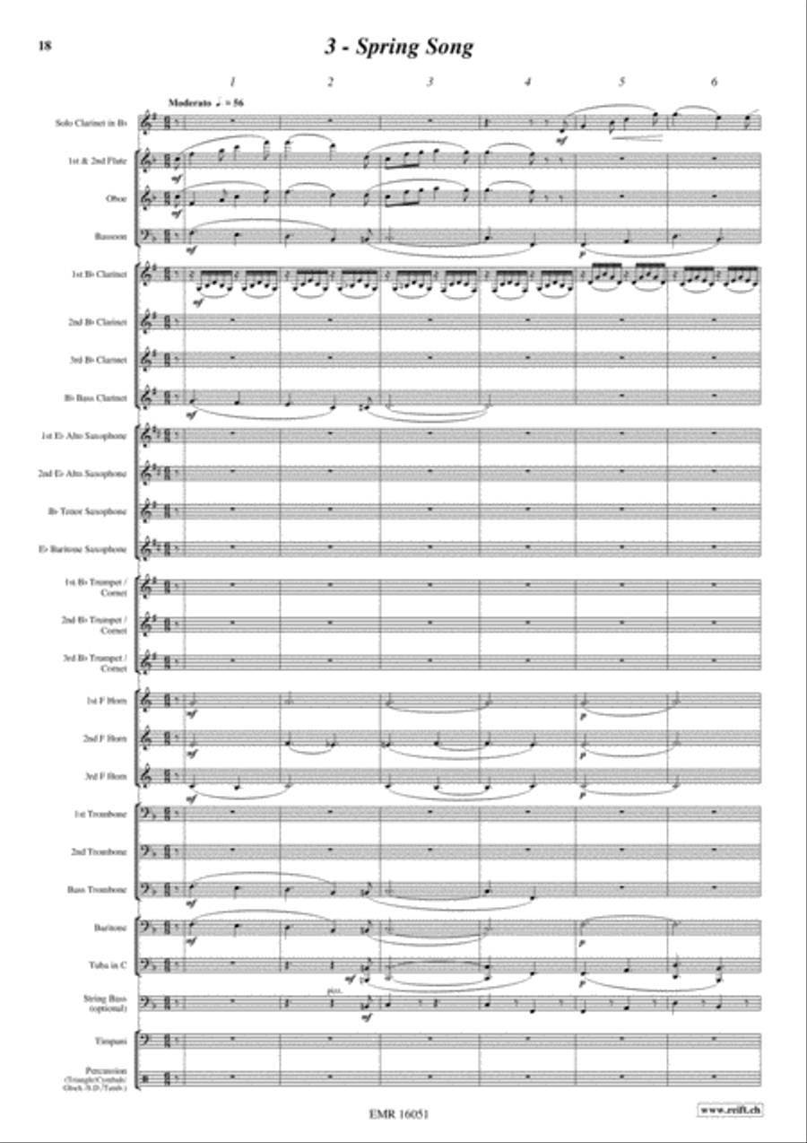 Japanese Folksongs Concert Band scores gallery preview page 11