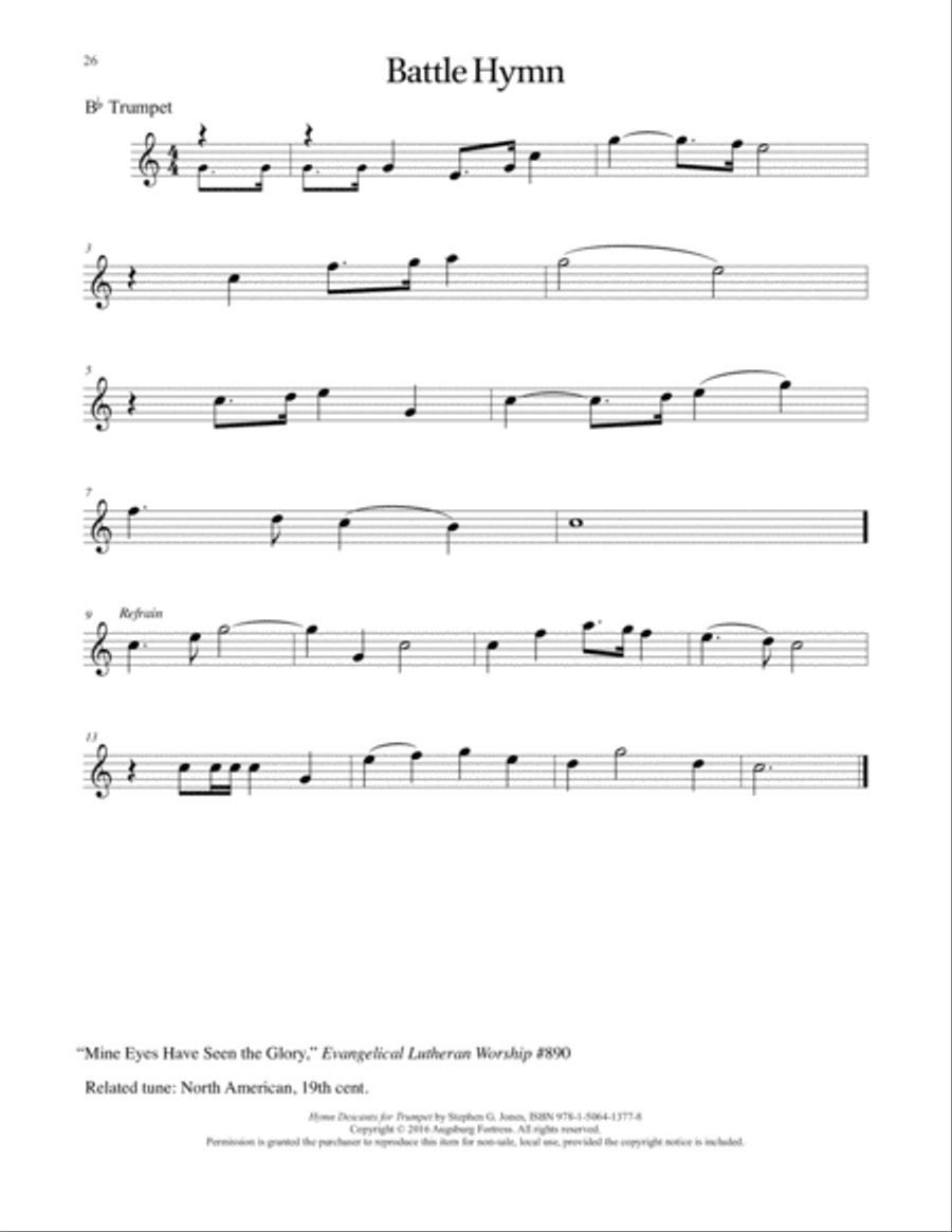 Hymn Descants for Trumpet C Trumpet scores gallery preview page 27