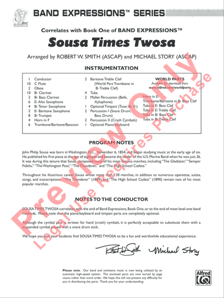 Sousa Times Twosa Sousa Times Twosa Concert Band Methods scores gallery preview page 2
