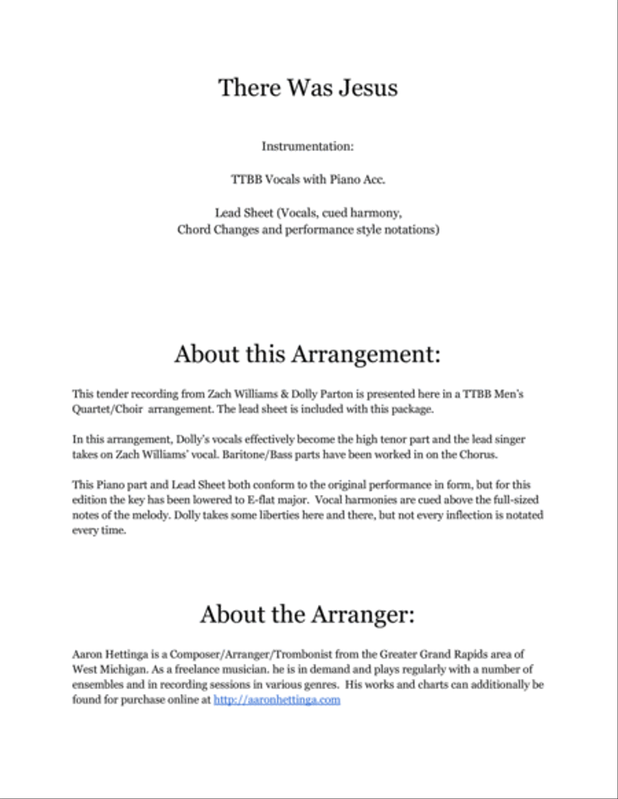 There Was Jesus Piano, Vocal, Guitar scores gallery preview page 2