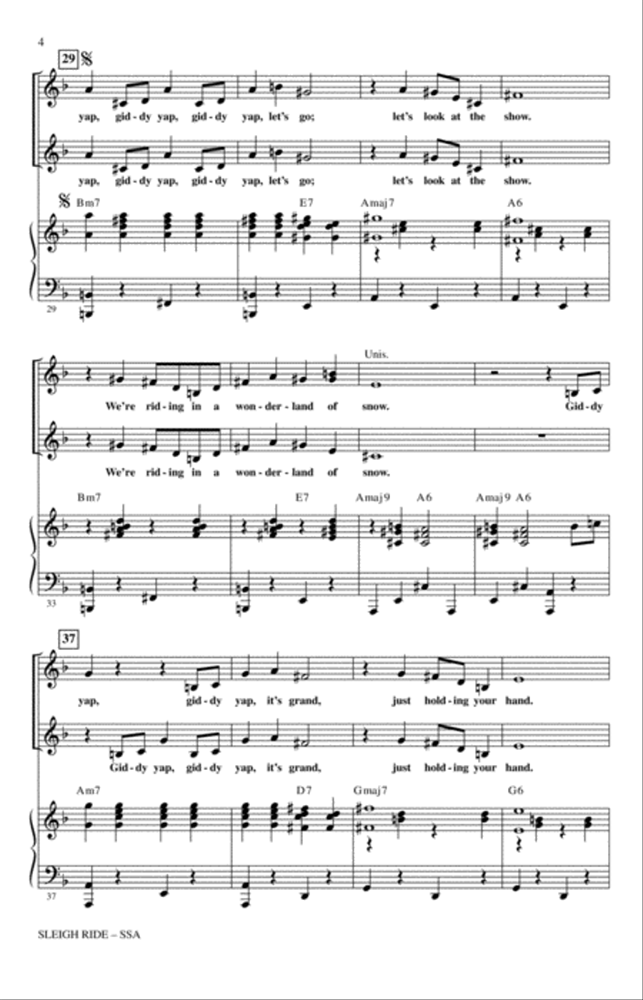 Sleigh Ride (arr. Mark Brymer) SSA scores gallery preview page 3