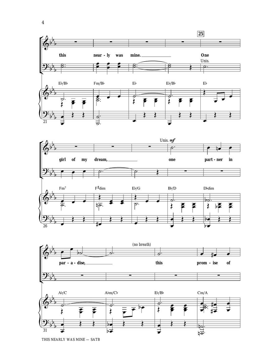This Nearly Was Mine (from South Pacific) 4-Part scores gallery preview page 3