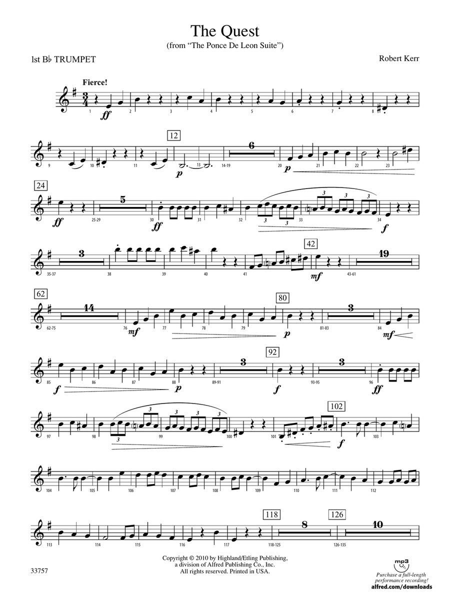 The Quest: 1st B-flat Trumpet