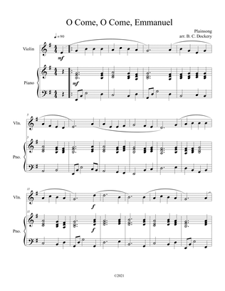 O Come, O Come, Emmanuel (Violin Solo with Piano Accompaniment)