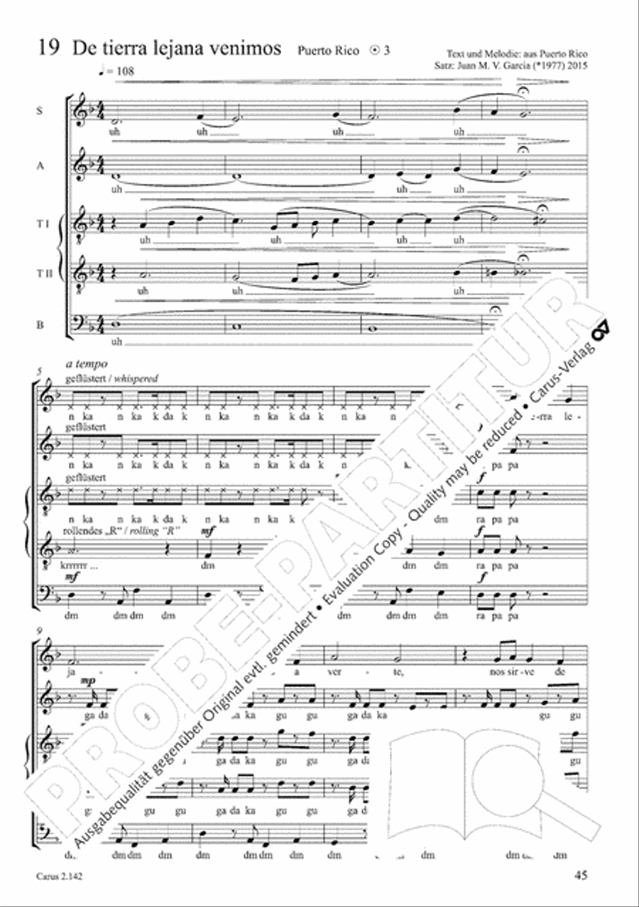 Christmas Carols of the World. Choral collection 4-Part scores gallery preview page 42