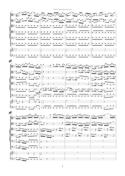Bach—Brandenburg Concerto VI (f.score) 