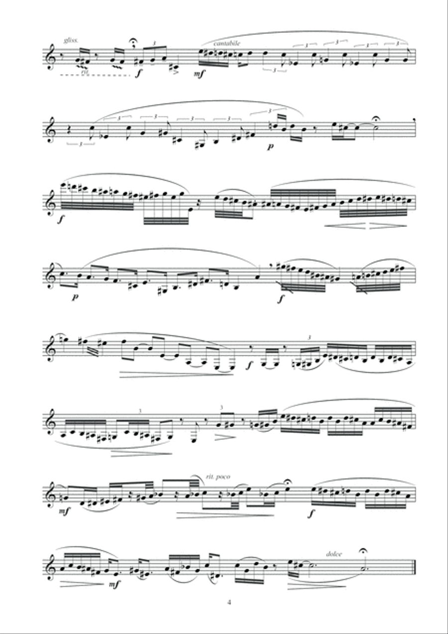 Dues melodies distants Clarinet Solo scores gallery preview page 6