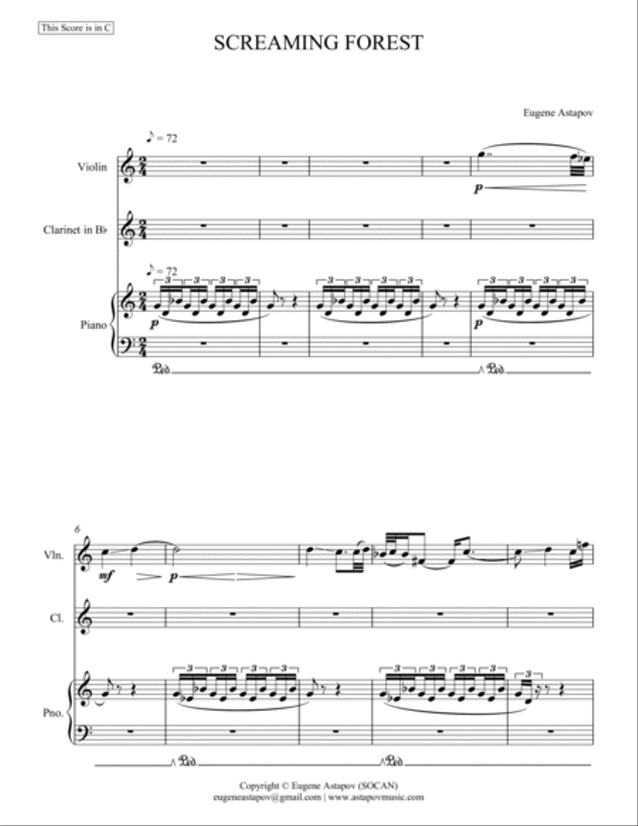 Screaming Forest Chamber Music scores gallery preview page 5