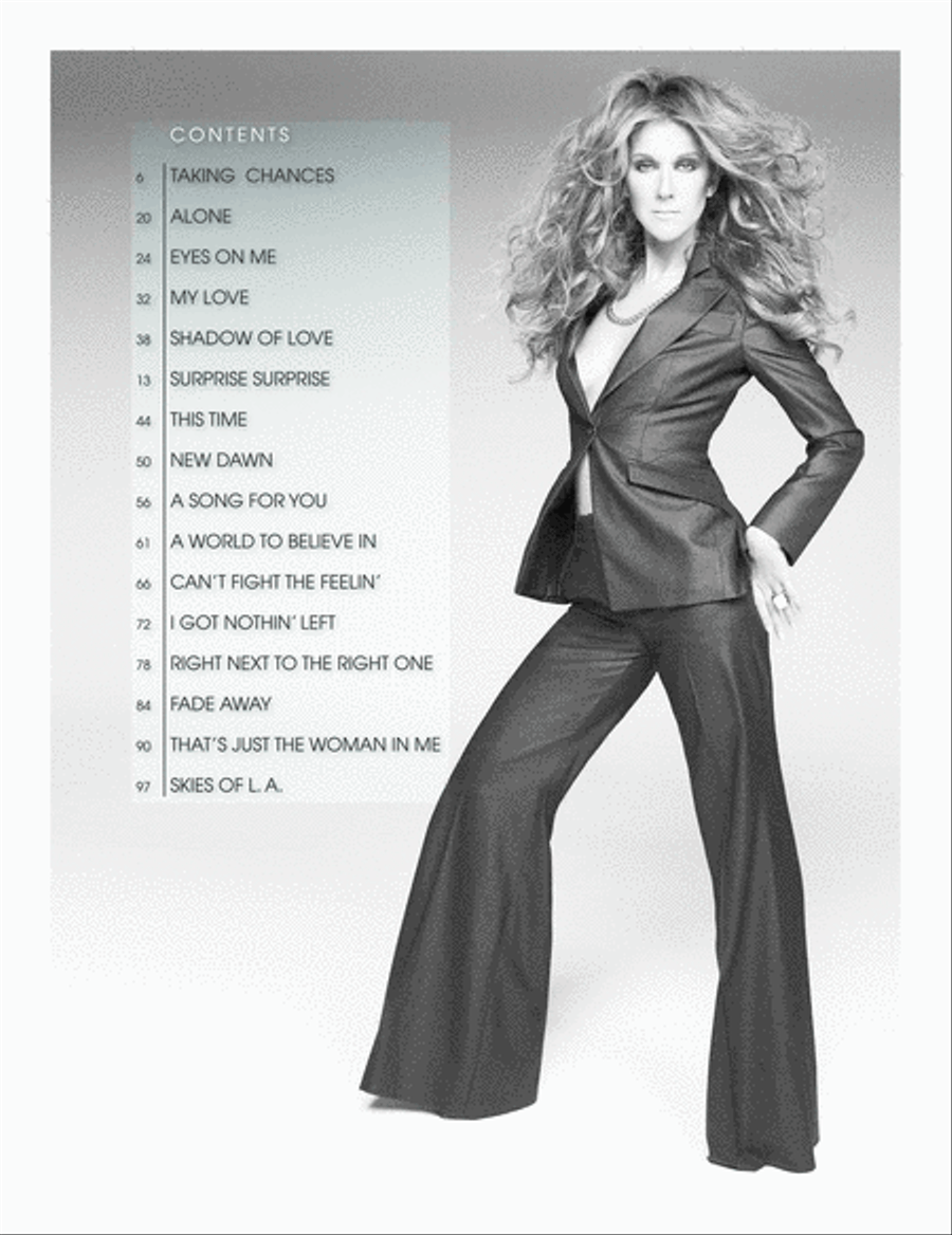 Celine Dion -- Taking Chances Piano, Vocal, Guitar scores gallery preview page 2