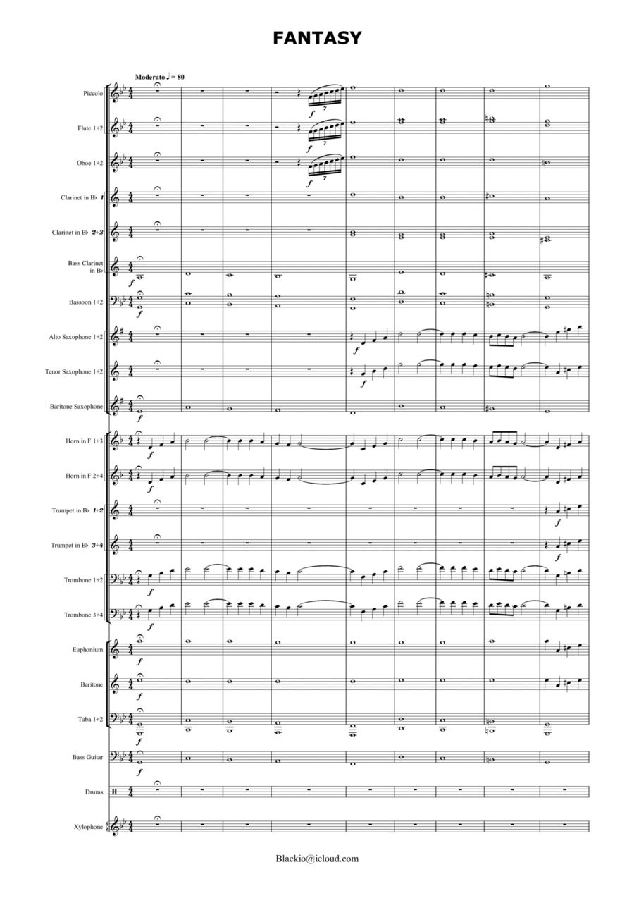FANTASY Concert Band scores gallery preview page 1