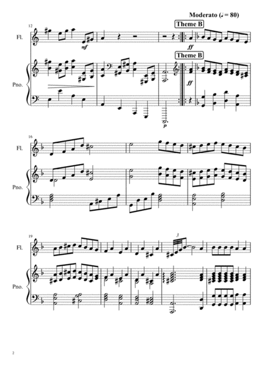 Opus 77b, "Im Yiddishen Shtetl", a Klezmerondo for Flute & Piano (Score & Part) image number null