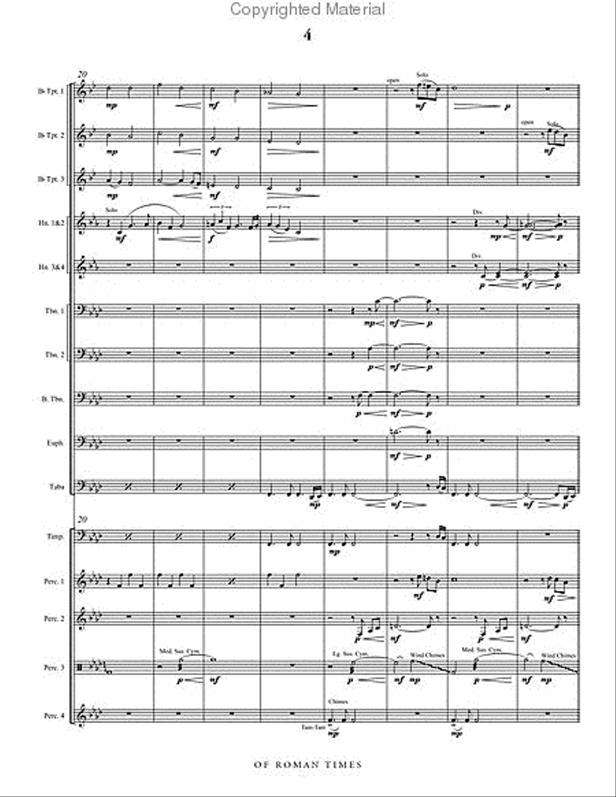 Of Roman Times (score & parts) Percussion Ensemble scores gallery preview page 5