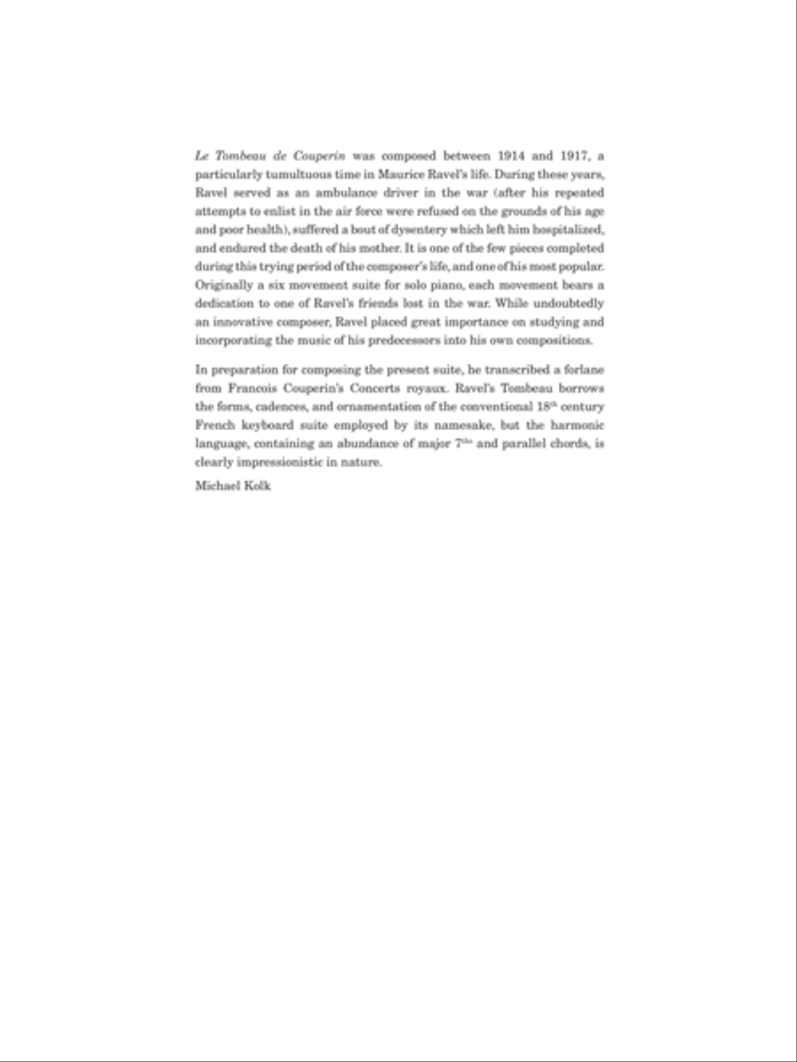 Le Tombeau de Couperin (extraits) Classical Guitar scores gallery preview page 2