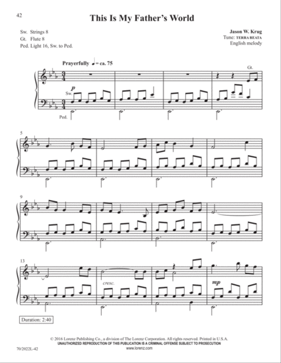 Easy Organ Library, Vol. 61 Organ Solo scores gallery preview page 17