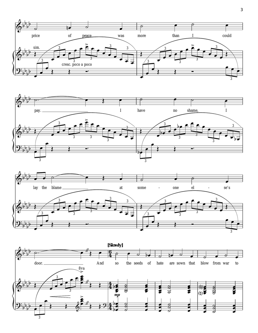 Meditation II Meditation II Piano, Vocal scores gallery preview page 3