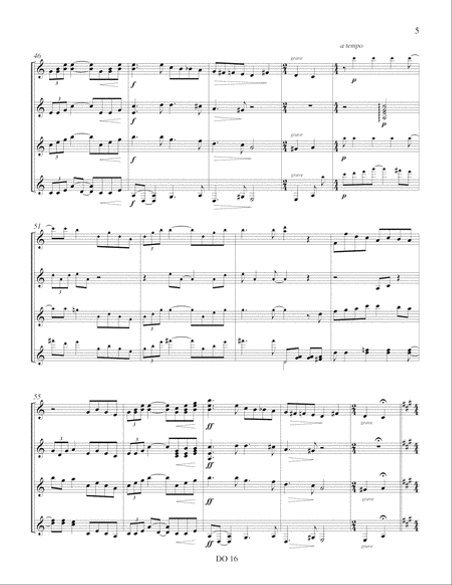 Pavane et Laideronnette Guitar Ensemble scores gallery preview page 5