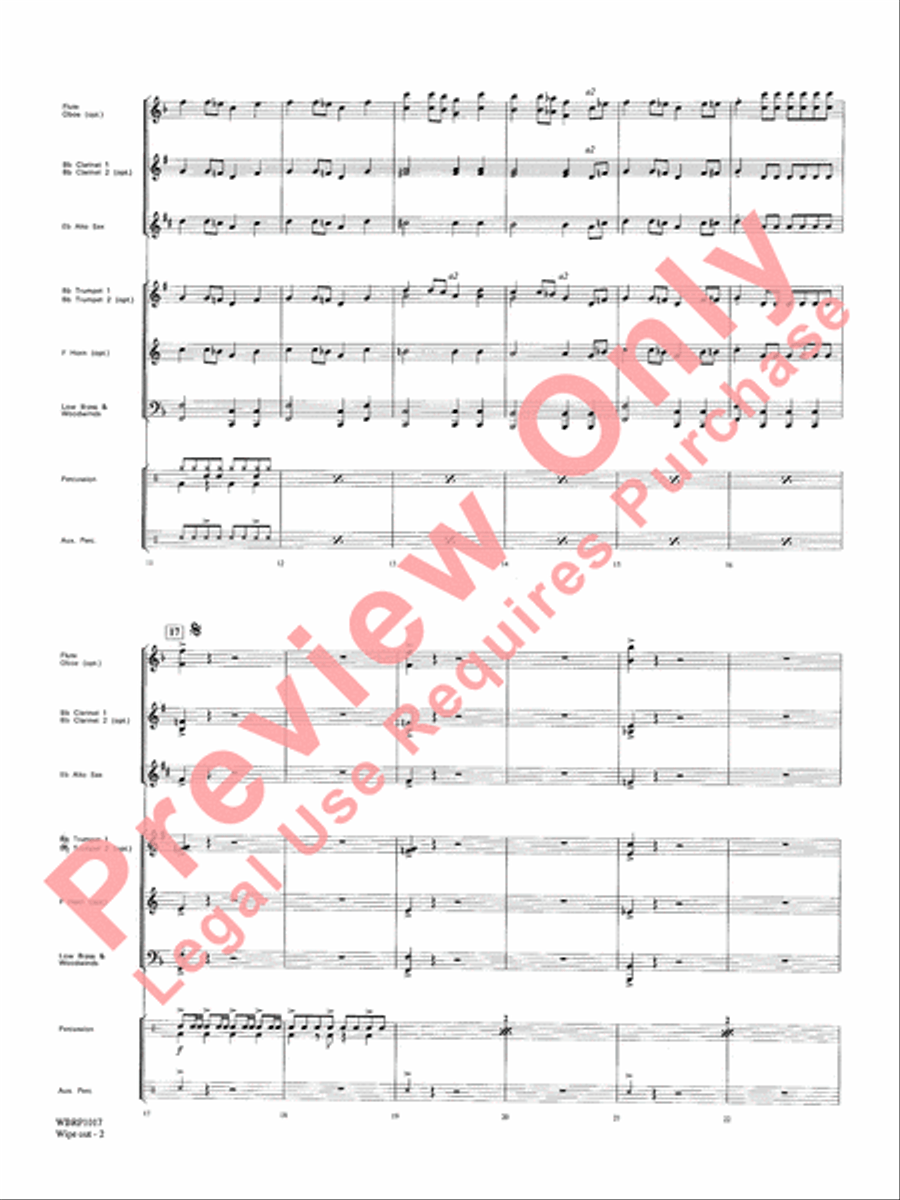 Wipe Out Concert Band scores gallery preview page 5