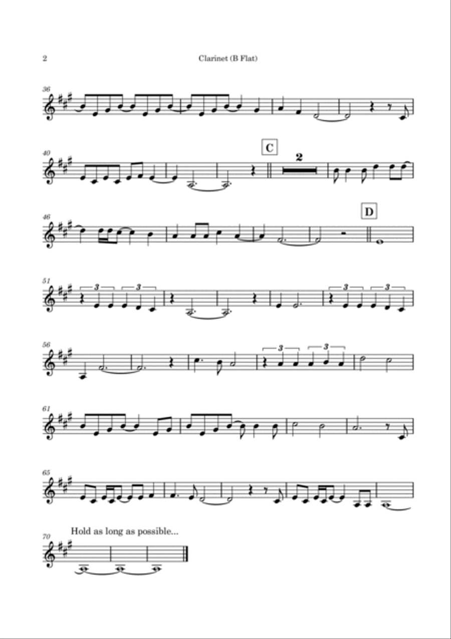 The Only Living Boy In New York B-Flat Clarinet scores gallery preview page 5