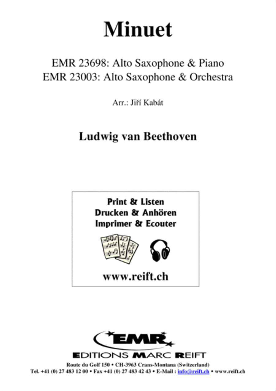 Minuet Alto Saxophone scores gallery preview page 2