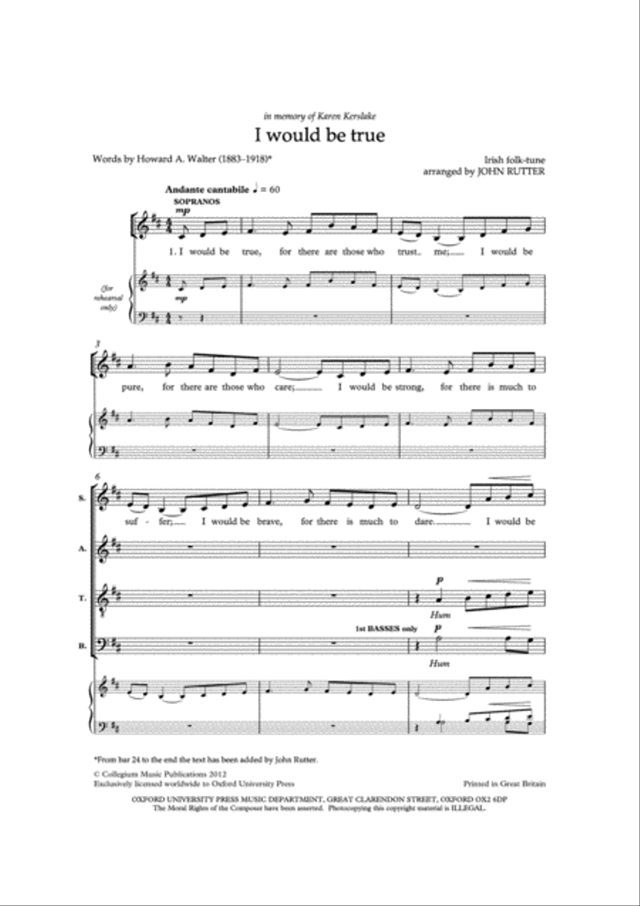 I would be true Divisi scores gallery preview page 3