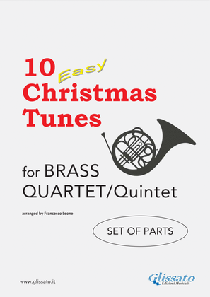 Book cover for 10 Easy Christmas Tunes - Brass Quartet/Quintet (flexible set of parts)