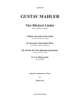 Ruckert Lieder for Euphonium and Piano