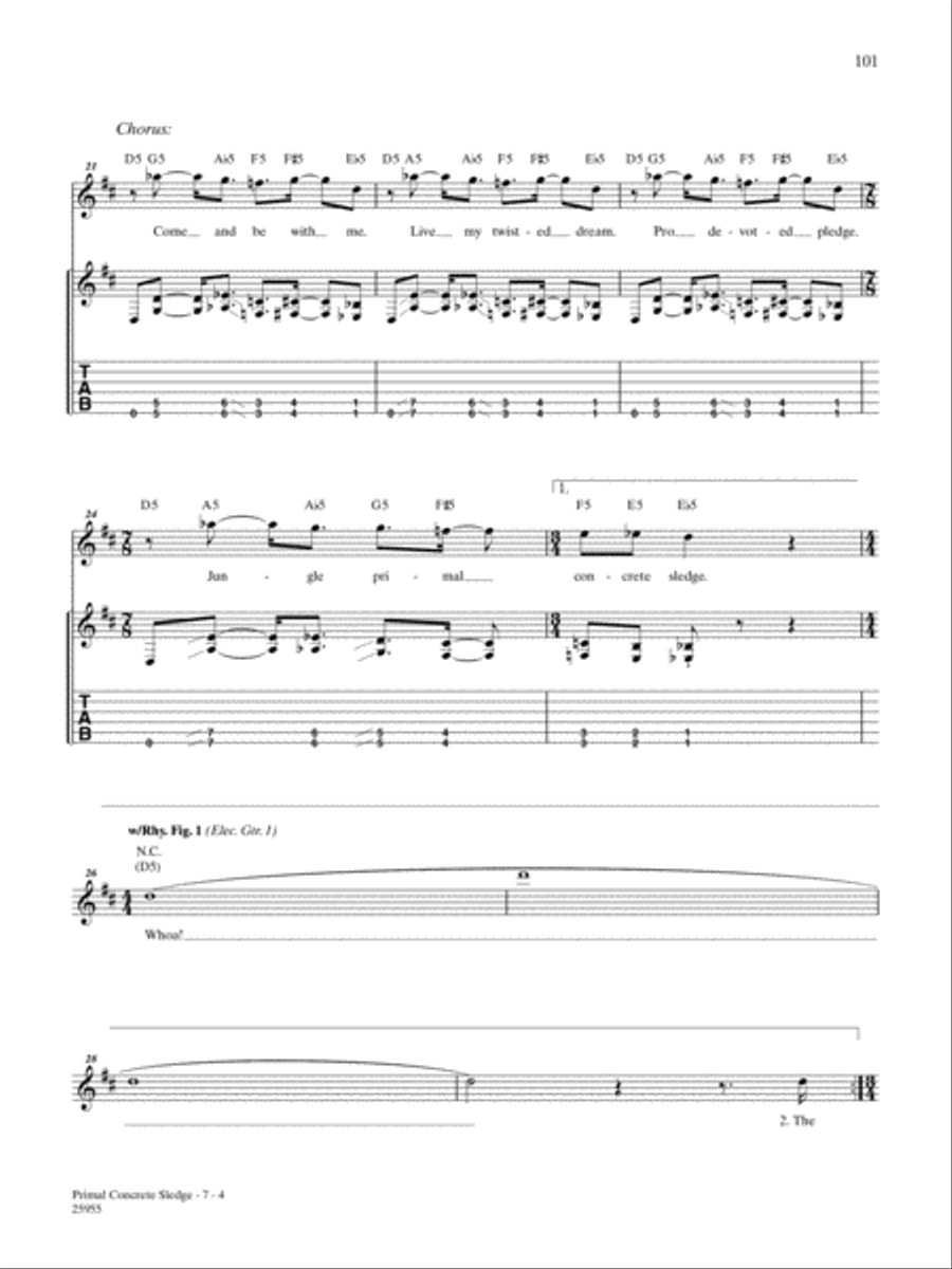 Primal Concrete Sledge Primal Concrete Sledge Guitar Tablature scores gallery preview page 4