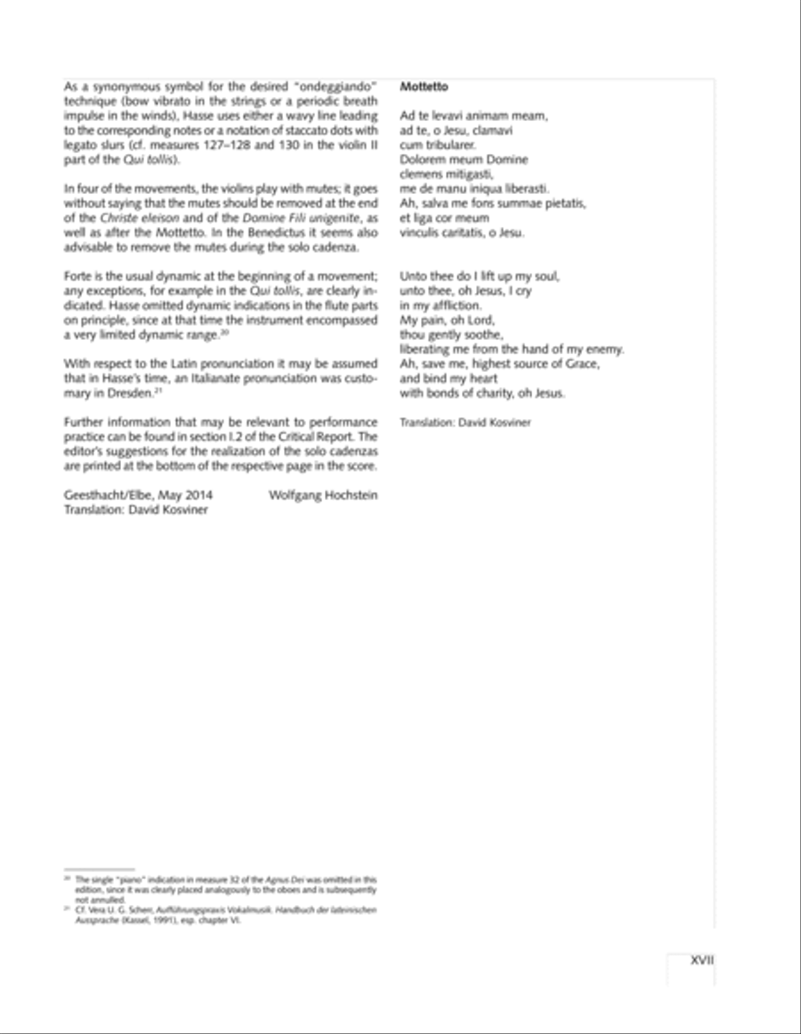 Missa in g. Hasse-Werkausgabe IV/3 4-Part scores gallery preview page 17