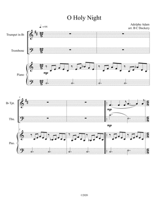 Book cover for O Holy Night (trumpet and trombone duet) with piano accompaniment