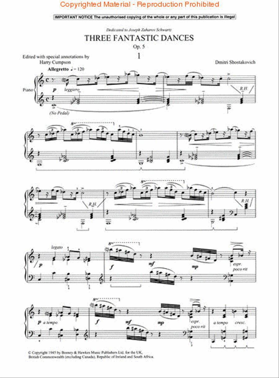 Three Fantastic Dances, Op. 5 Piano Solo scores gallery preview page 2