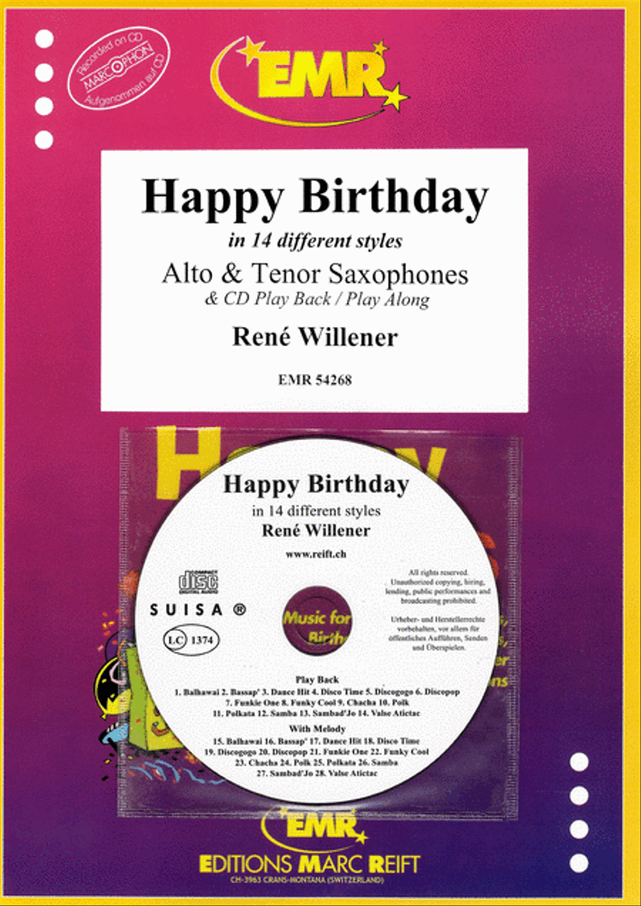 Happy Birthday Tenor Saxophone scores gallery preview page 1