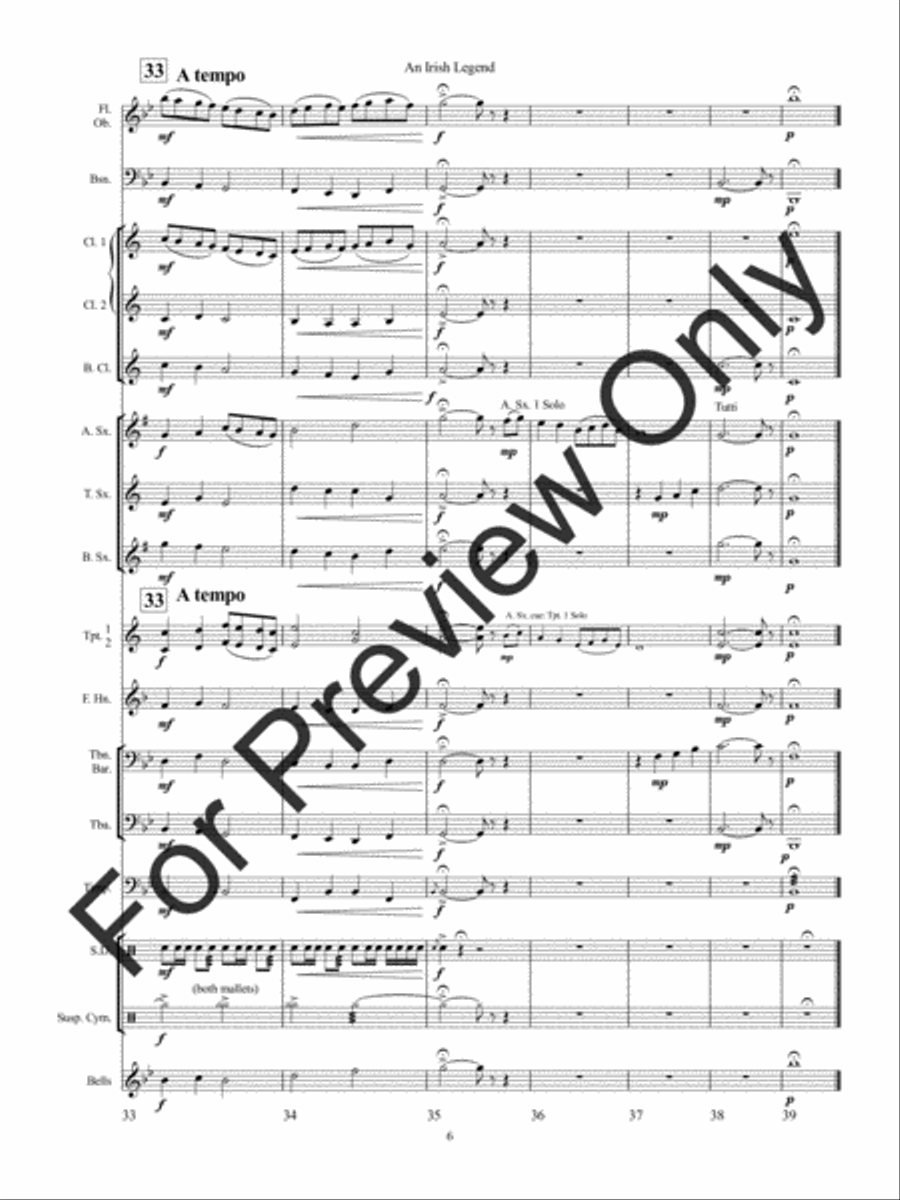 An Irish Legend Concert Band scores gallery preview page 9