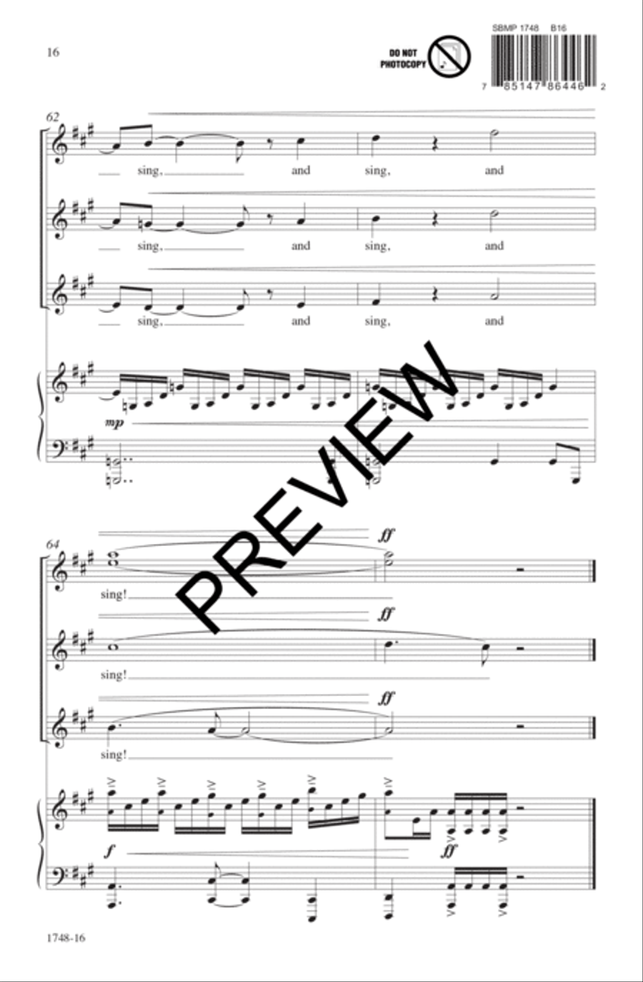 The Gift To Sing SSA scores gallery preview page 17