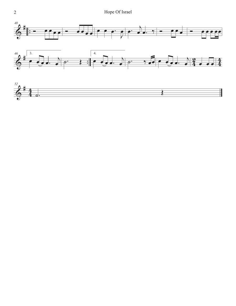 Hope Of Israel Tenor Saxophone scores gallery preview page 6