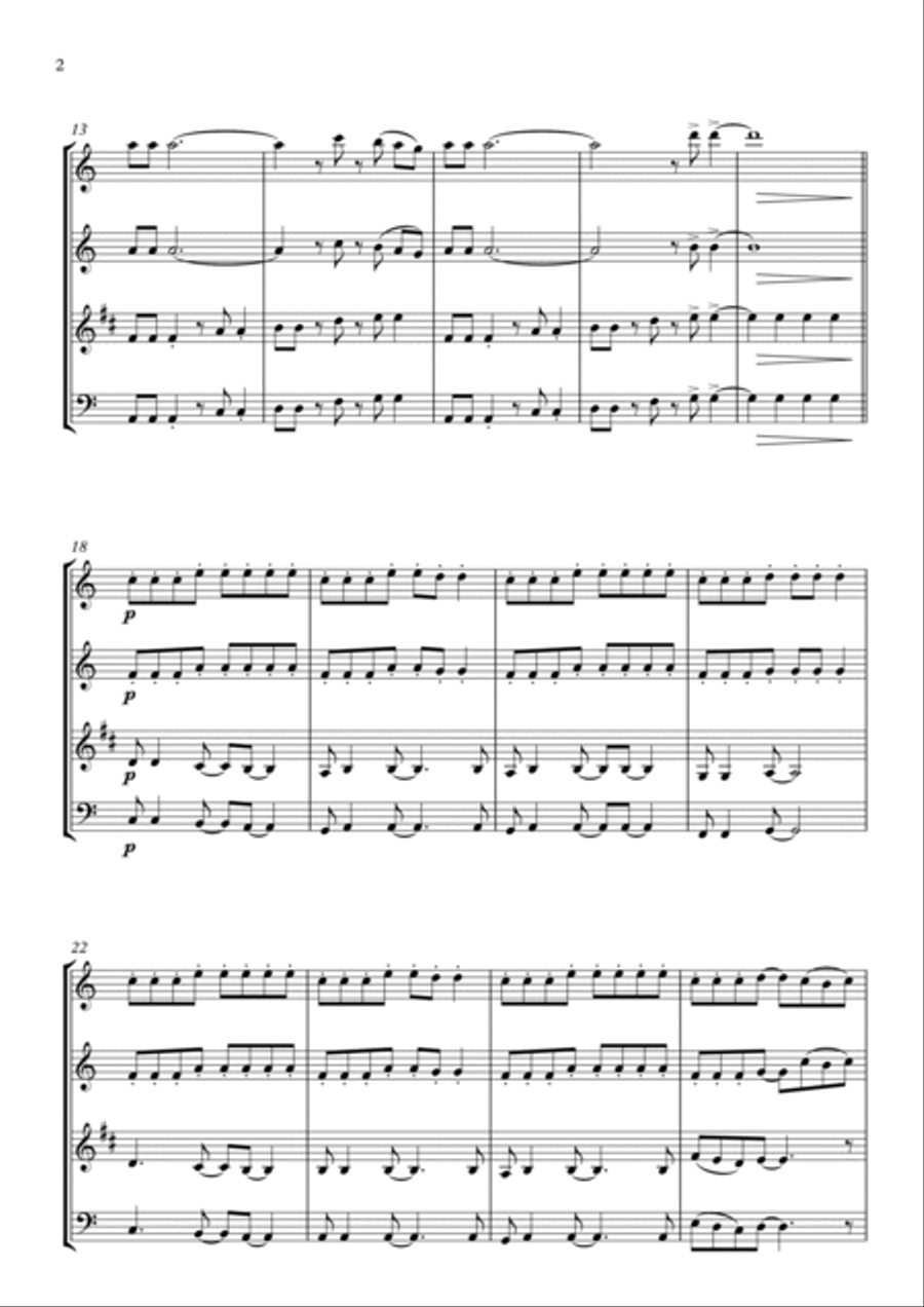 Rock You Like A Hurricane Woodwind Quartet scores gallery preview page 2