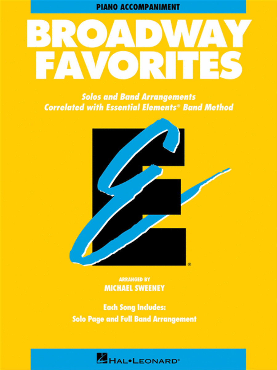 Broadway Favorites - Piano Accompaniment Concert Band Methods scores gallery preview page 1