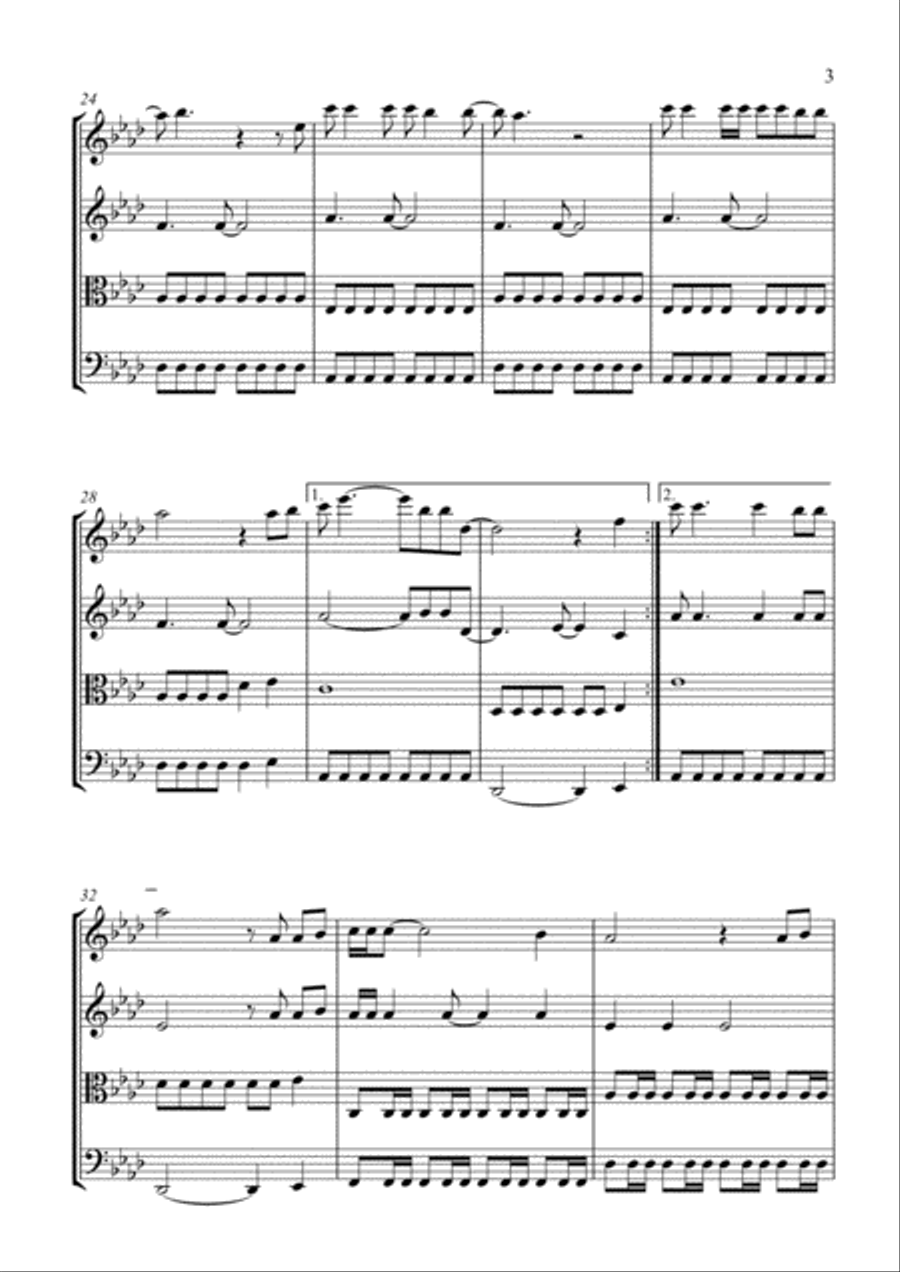 All I Want Is You String Quartet scores gallery preview page 3