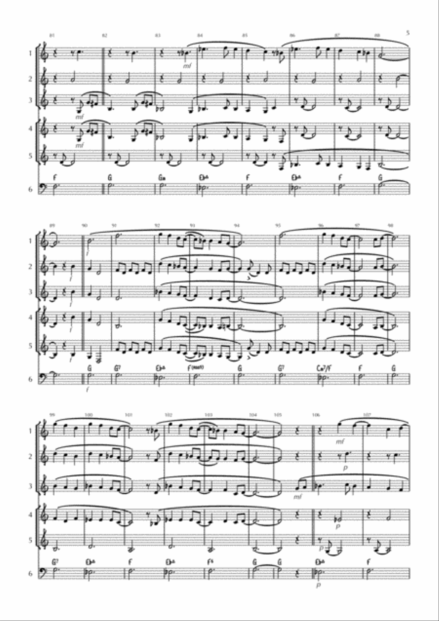 Kiss From A Rose Kiss From A Rose Small Ensemble scores gallery preview page 5