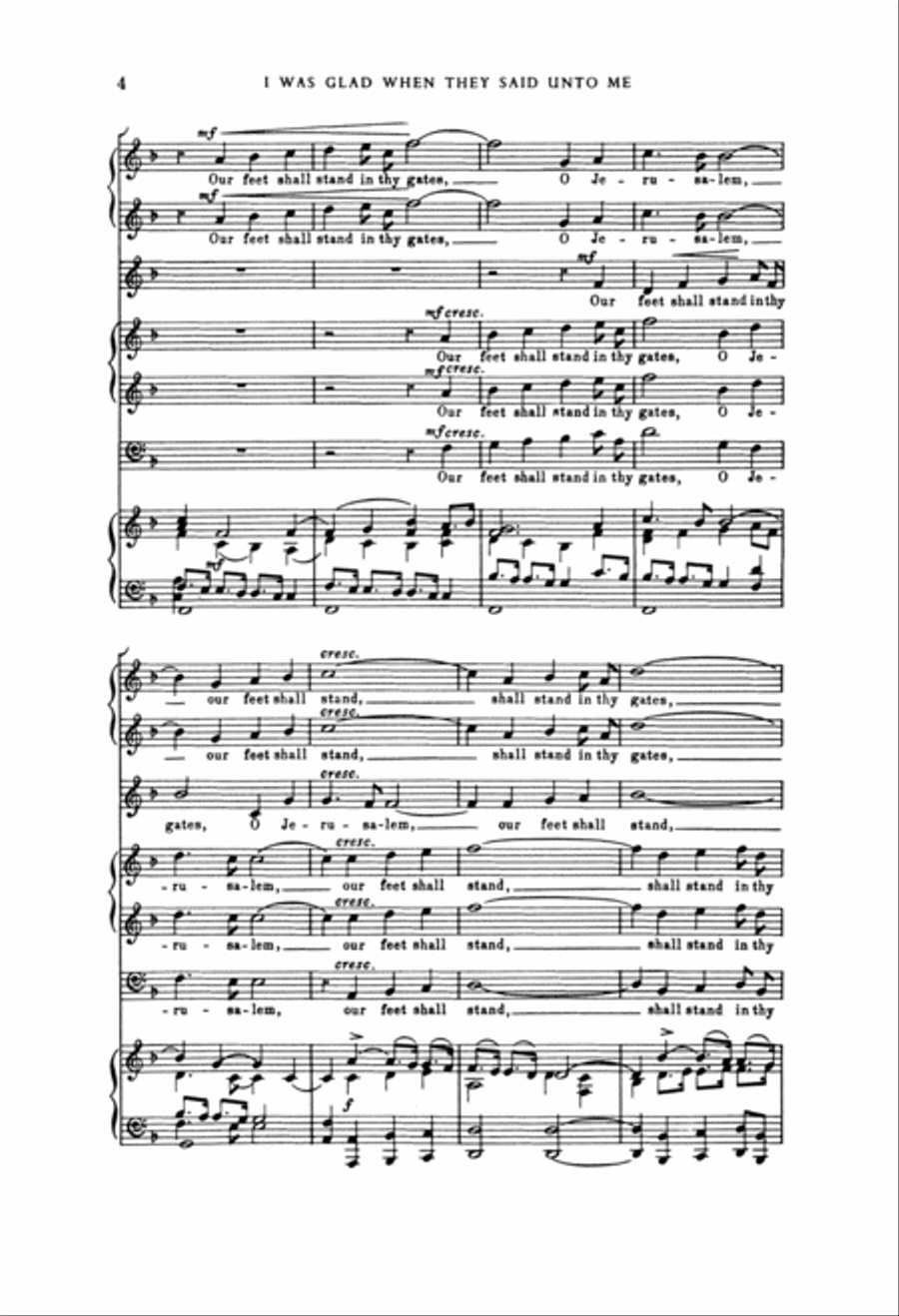 I Was Glad When They Said Unto Me 4-Part scores gallery preview page 3