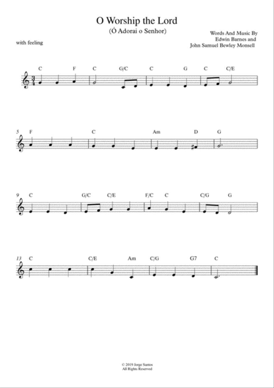 O Worship the Lord Small Ensemble scores gallery preview page 1