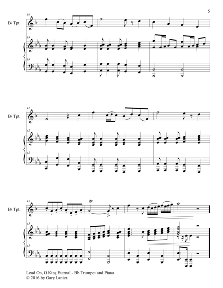 Gary Lanier: 3 GREAT HYMNS, Set III (Duets for Bb Trumpet & Piano) image number null