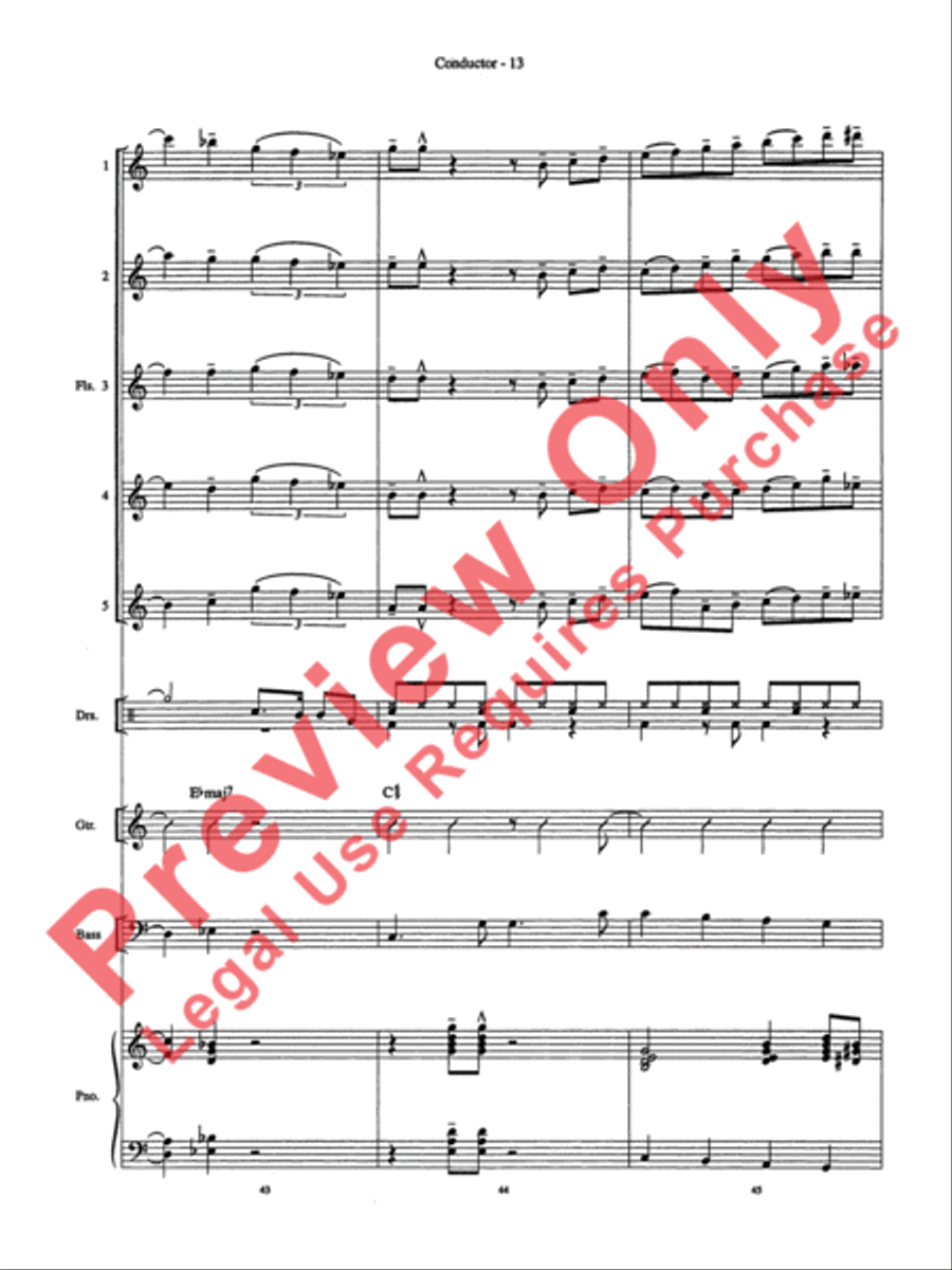 Night and Day Night and Day Flute Choir scores gallery preview page 14