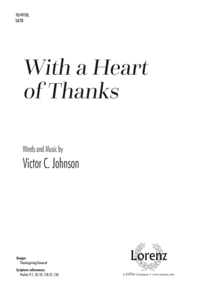 Book cover for With a Heart of Thanks