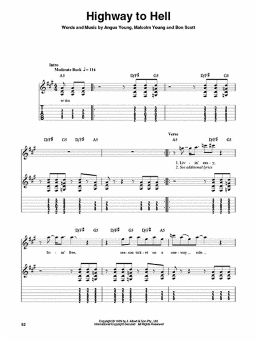 AC/DC AC/DC Easy Guitar scores gallery preview page 4
