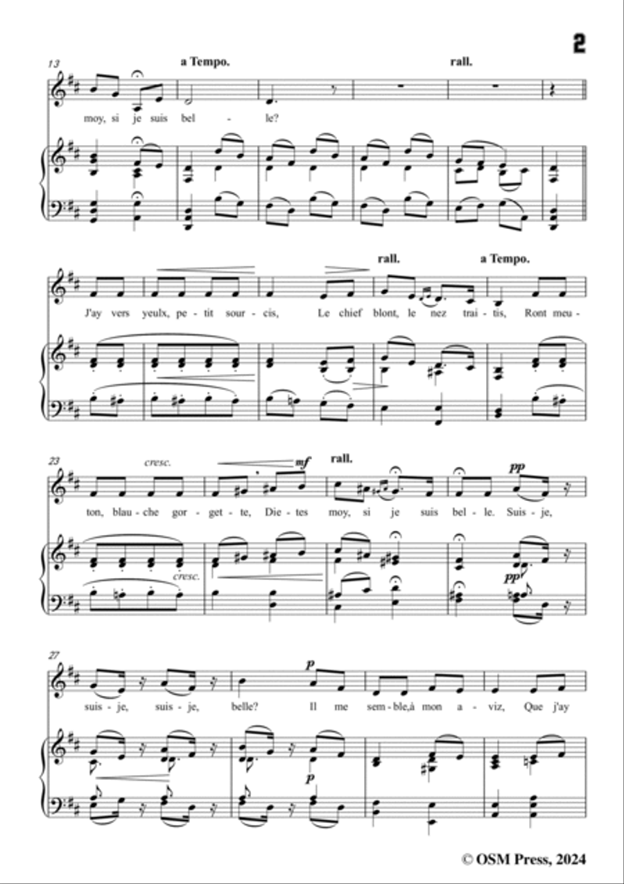 B. Godard-Suis-je belle?in D Major,Op.24 No.1 Voice scores gallery preview page 3