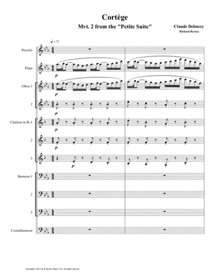 Cortège (Mvt. 2 from Debussy's Petite Suite) for Woodwind Choir