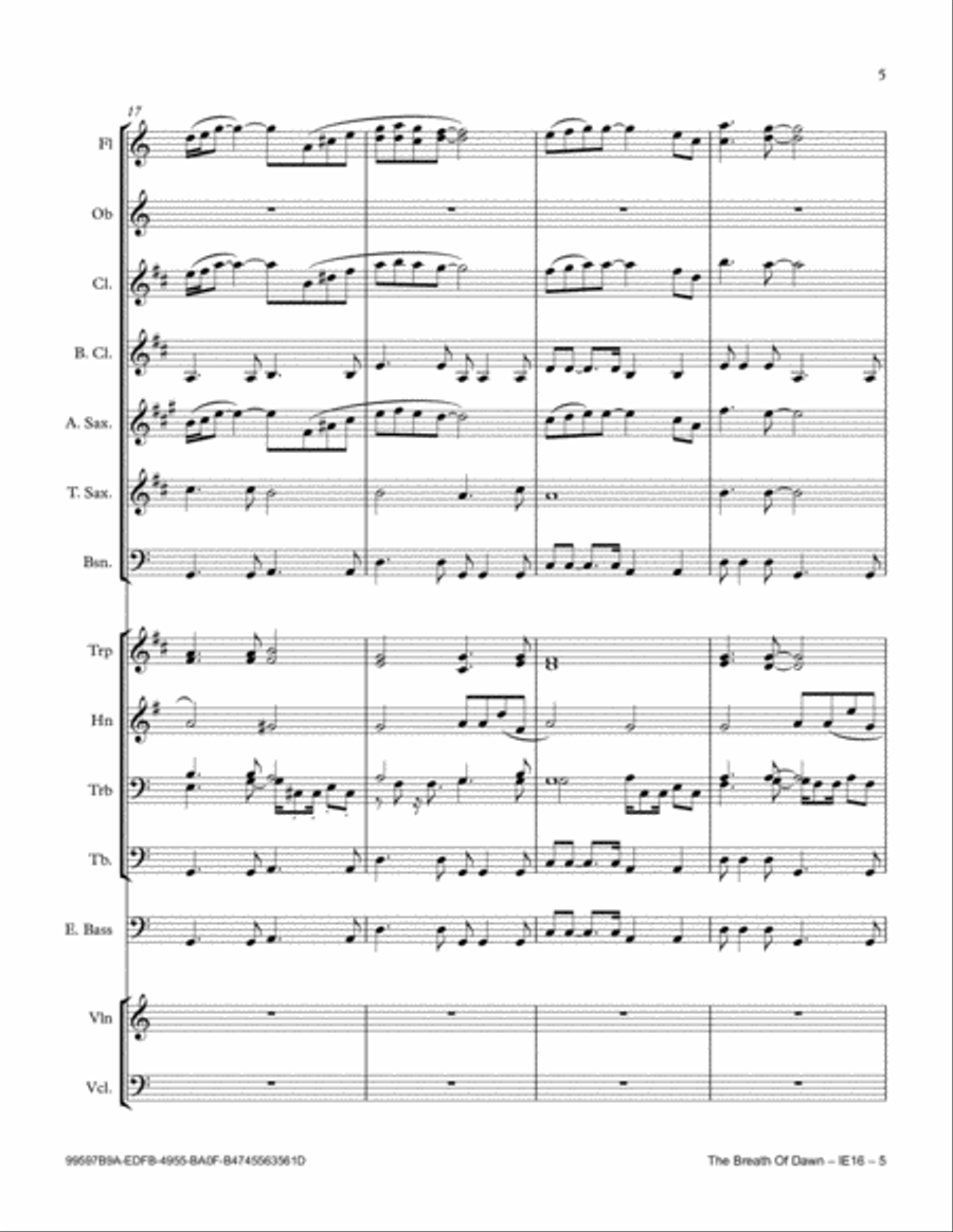 The Breath Of Dawn Full Orchestra scores gallery preview page 5