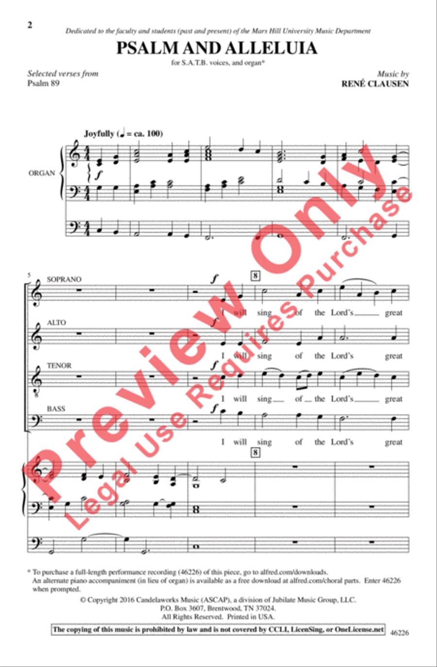 Psalm and Alleluia 4-Part scores gallery preview page 2
